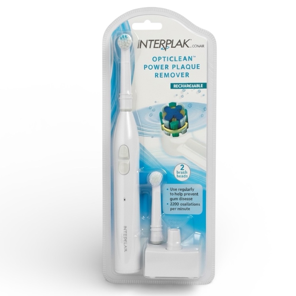 Conair Interplak OptiClean Power Plaque Remover Toothbrush